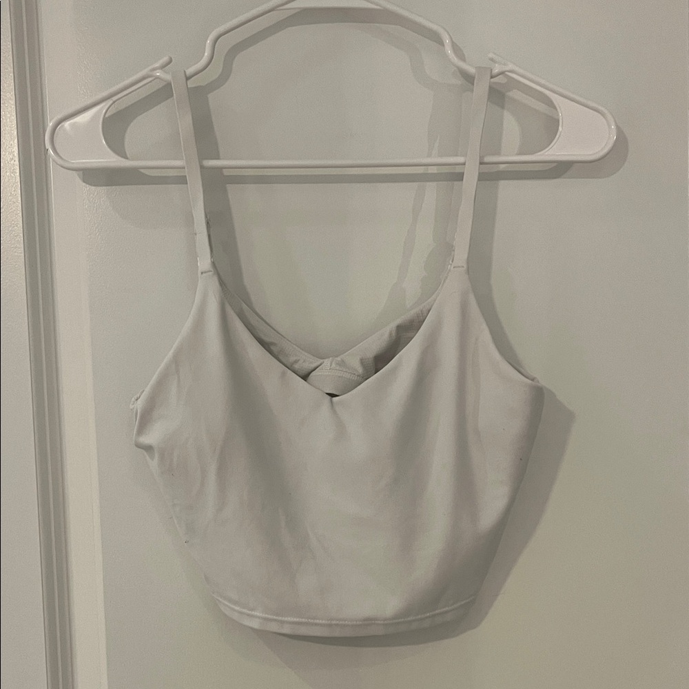 Athleta White Crop Cami Top